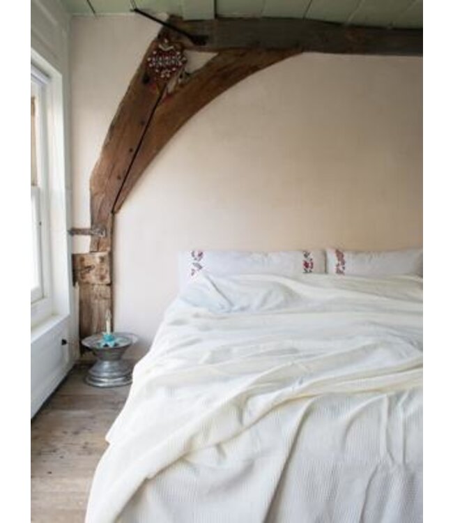 pique bedsprei wafel klassiek ecru 295x225cm