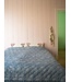 damast beddensprei blauw 250x280cm