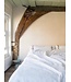 pique bedsprei wit geruit met rozen 280x230xm