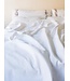 pique bedsprei wit geruit met rozen 280x230xm