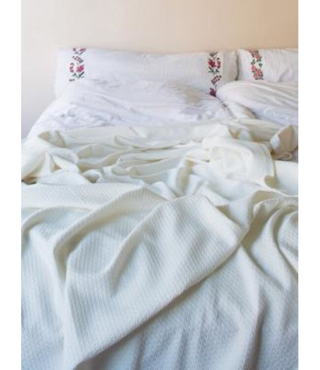 pique bedsprei wafel ecru 280x230cm