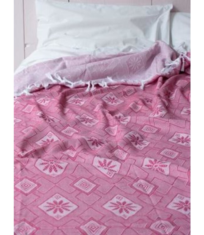 zomersprei Baklava cerise 230x170cm