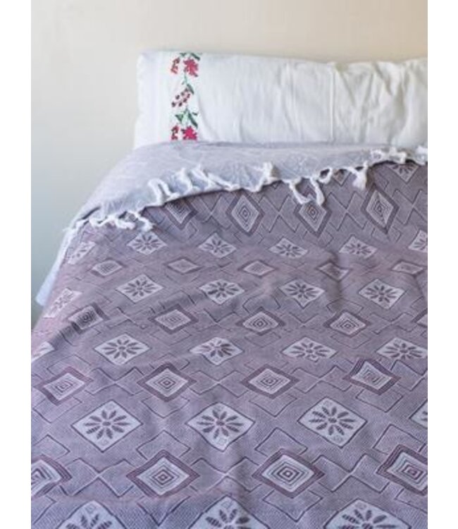 zomersprei Baklava aubergine 230x170cm