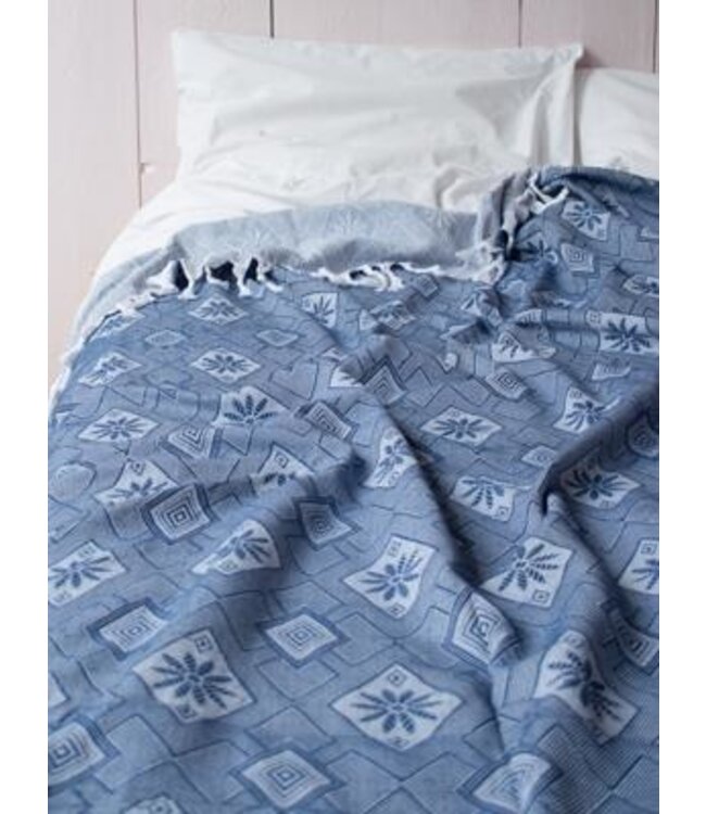 zomersprei Baklava marineblauw 230x170cm