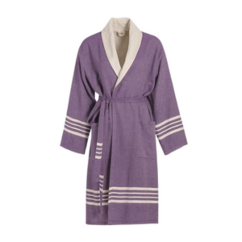 Lalay gevoerde hamam badjas Krem Sultan dark purple Lalay gevoerde hamam badjas Krem Sultan dark purple