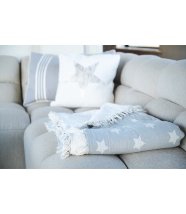 kussenhoes off white gold star