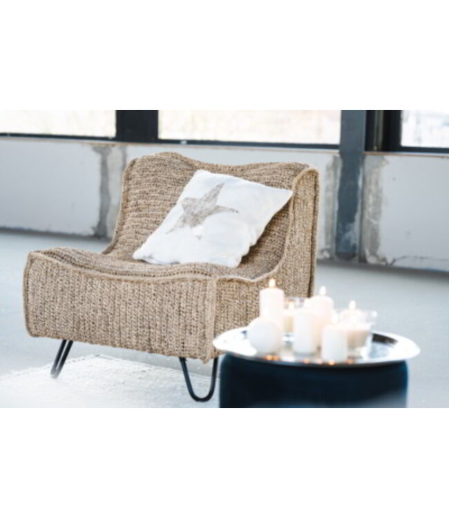 kussenhoes off white gold star