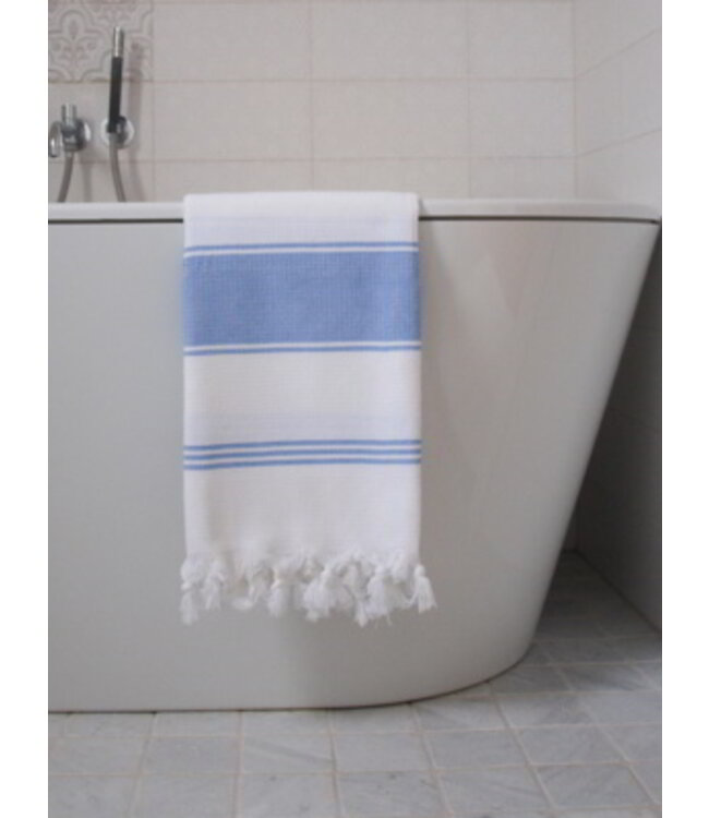 hamamdoek Honingraat lavendelblauw 170x100cm