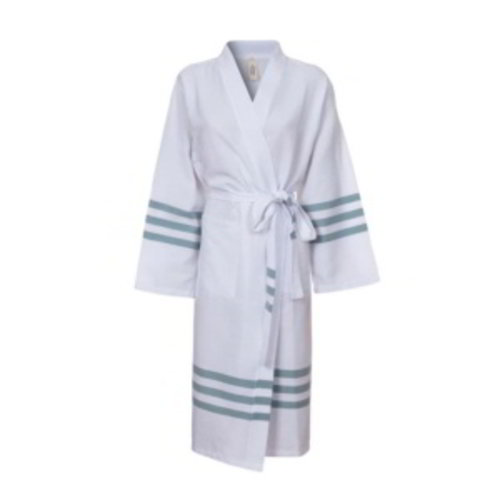 Lalay hamam badjas Bala Sultan white almond green Lalay hamam badjas Bala Sultan white almond green