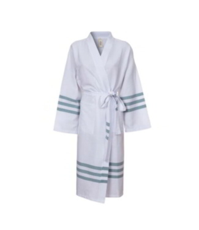 hamam badjas Bala Sultan white almond green