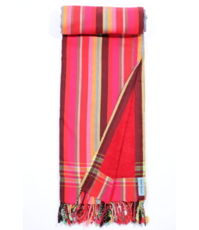 kikoy strandlaken Kitale mixed stripes 170x95cm