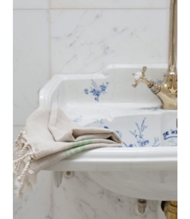 hamam gastendoek linnen pistache 30x50cm