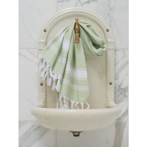 Ottomania kleine hamamdoek honingraat lichtgroen Ottomania kleine hamamdoek honingraat lichtgroen