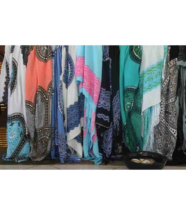 Pareo Flower gray anthracite 160x110cm