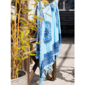 Call it Fouta! pareo Flower blue turquoise