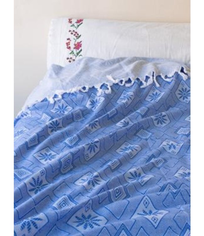 zomersprei Baklava grieksblauw 230x170cm