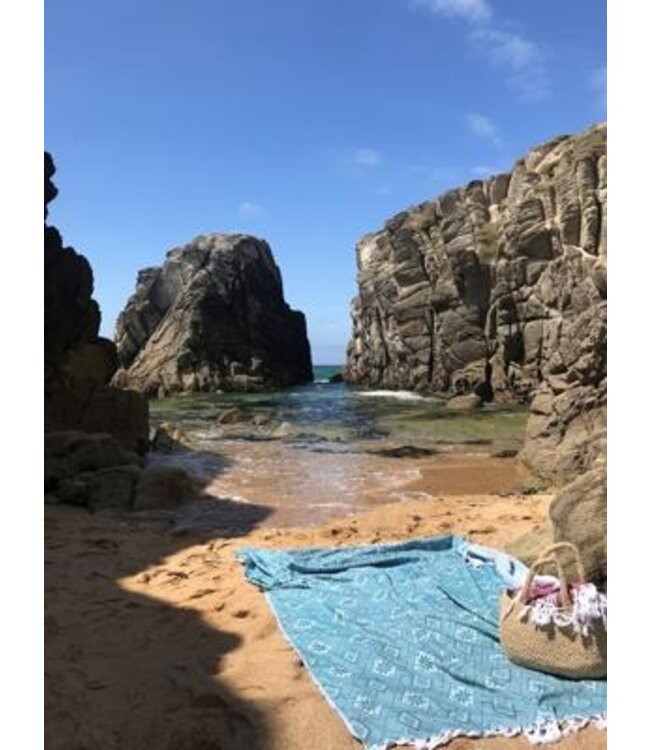 zomersprei Baklava petrol 230x170cm