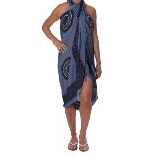 Call it Fouta! Pareo Flower gray anthracite Call it Fouta! Pareo Flower gray anthracite