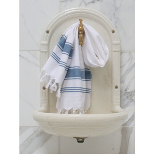 Ottomania kleine hamamdoek honingraat jeansblauw Ottomania kleine hamamdoek honingraat jeansblauw