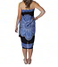 Pareo Flower black blue 160x110cm