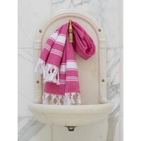 kleine hamamdoek honingraat fuchsia