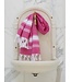 kleine hamamdoek honingraat fuchsia 100x50cm