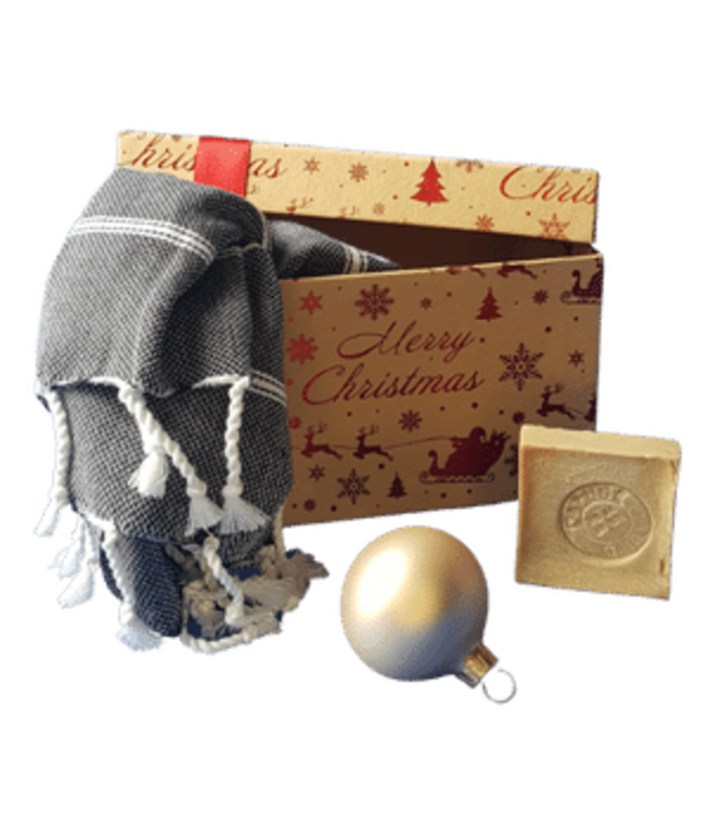 kerst cadeaubox Hamam & Soap black