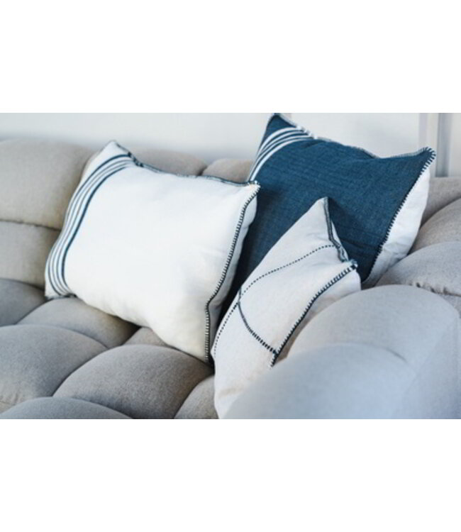 kussenhoes 65x65cm Krem Sultan navy