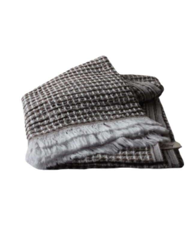 wafel hamamdoek bruin 180x90cm