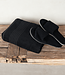 Hamams own zwart saunapakket met saunadoek en badstof slippers
