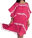 tie dye strandtuniek fuchsia onesize (L/XL)