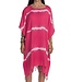 tie dye strandtuniek fuchsia onesize (L/XL)