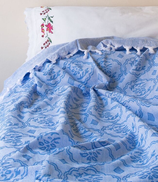 zomersprei Bloem mediteraanblauw 230x170cm