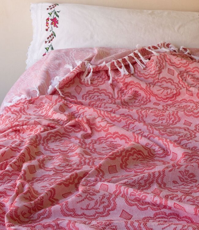 zomersprei Bloem steenrood 230x170cm