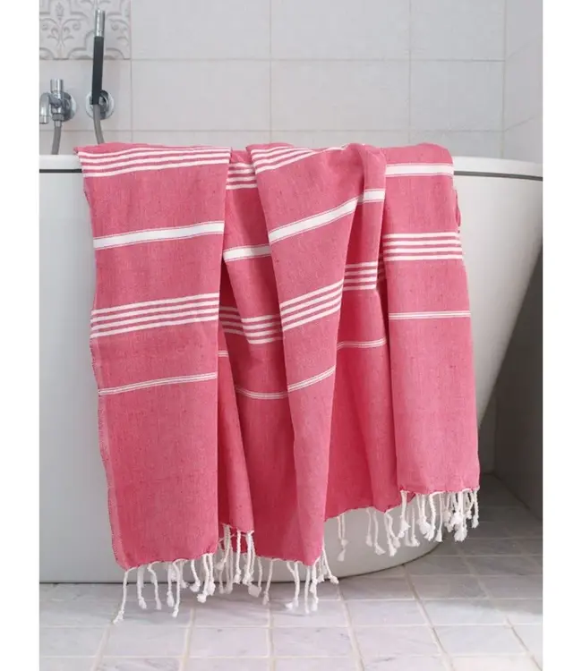 hammam strandlaken robijnrood 220x160cm