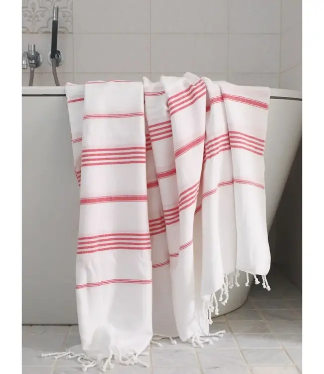 hammam strandlaken robijnrood 220x160cm