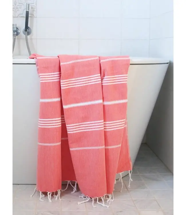 hammam strandlaken koraalrood 220x160cm