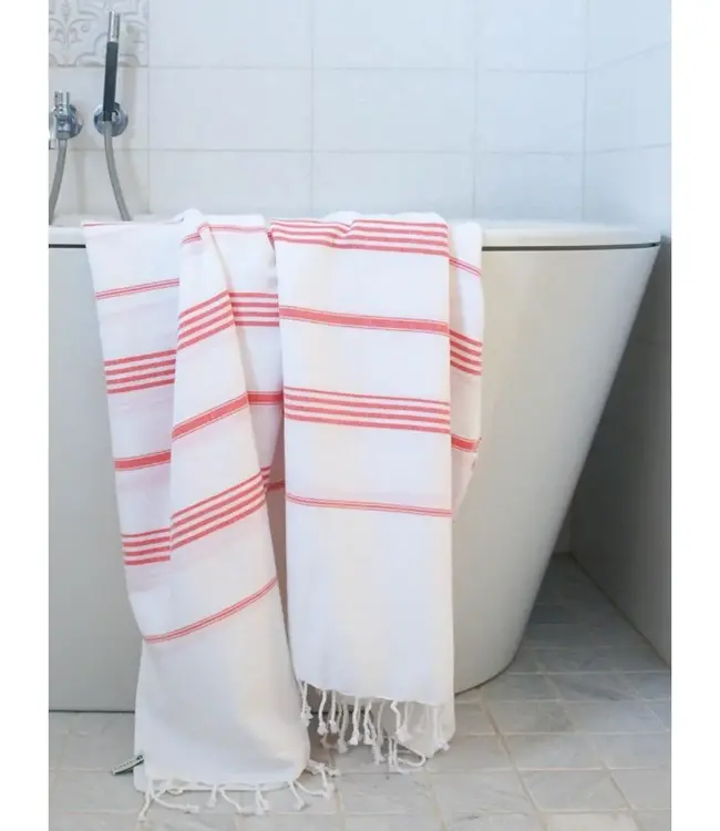 hammam strandlaken koraalrood 220x160cm