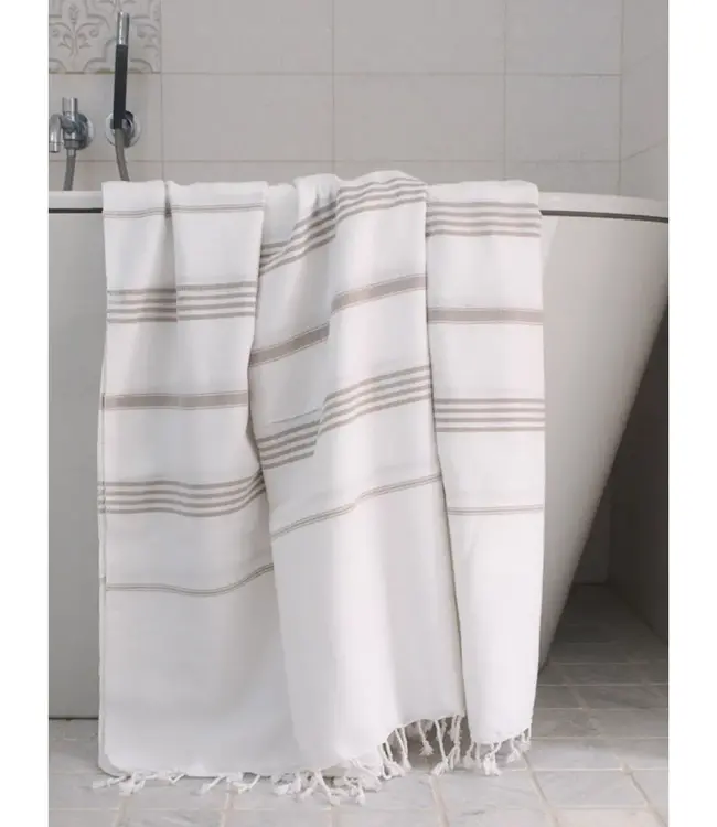 hammam strandlaken grijsbeige 220x160cm