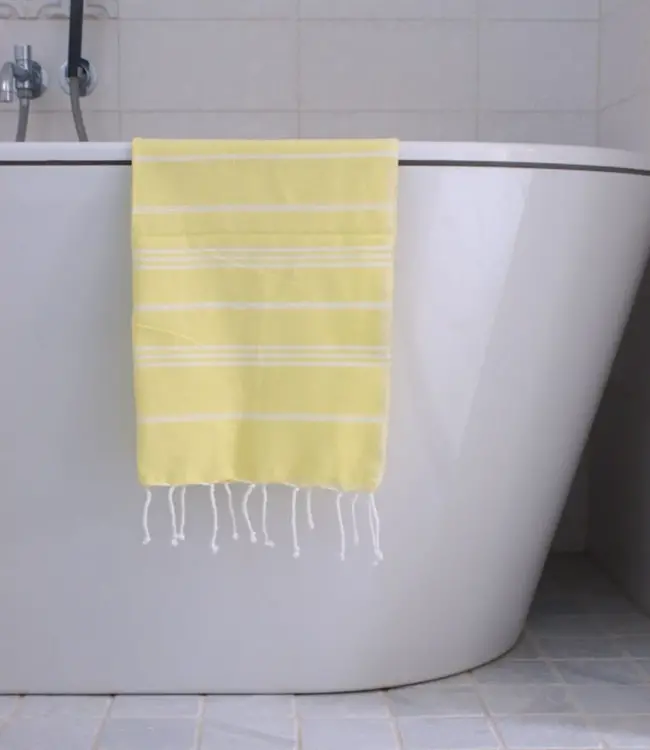 hamam handdoek citroengeel 100x50cm