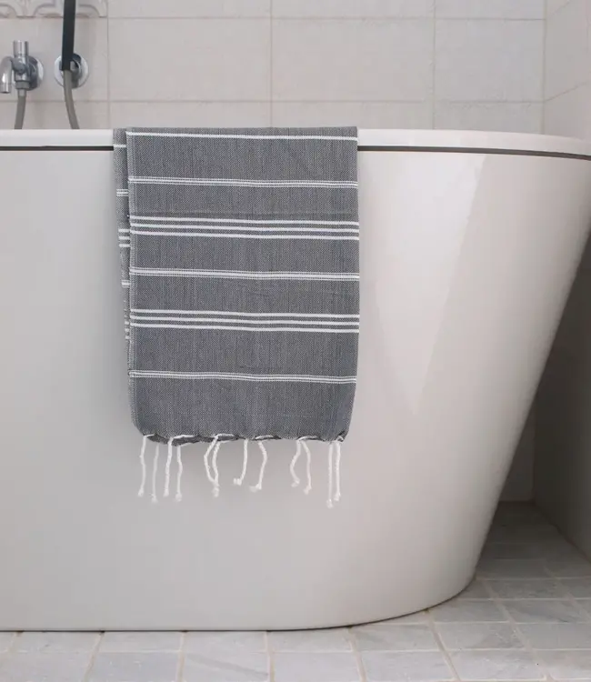 hamam handdoek donkergrijs 100x50cm