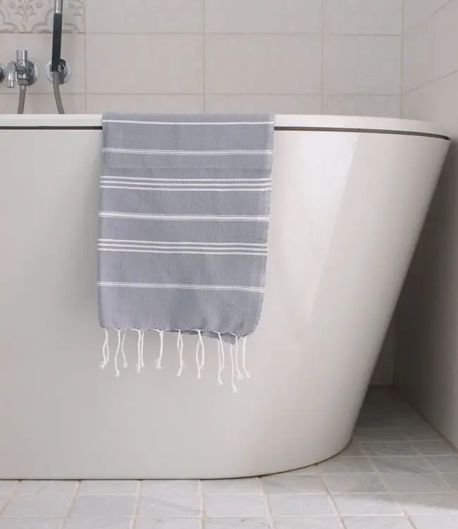 hamam handdoek grijs 100x50cm