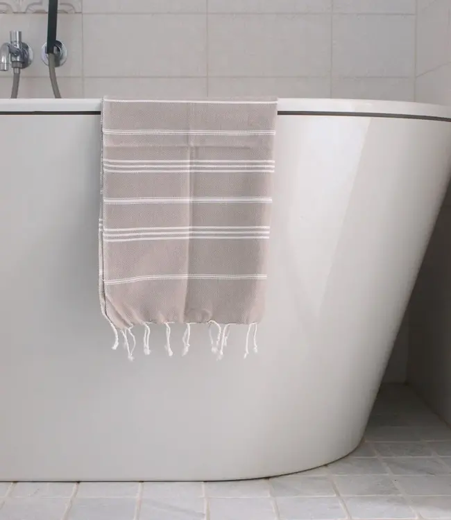 hamam handdoek grijsbeige 100x50cm
