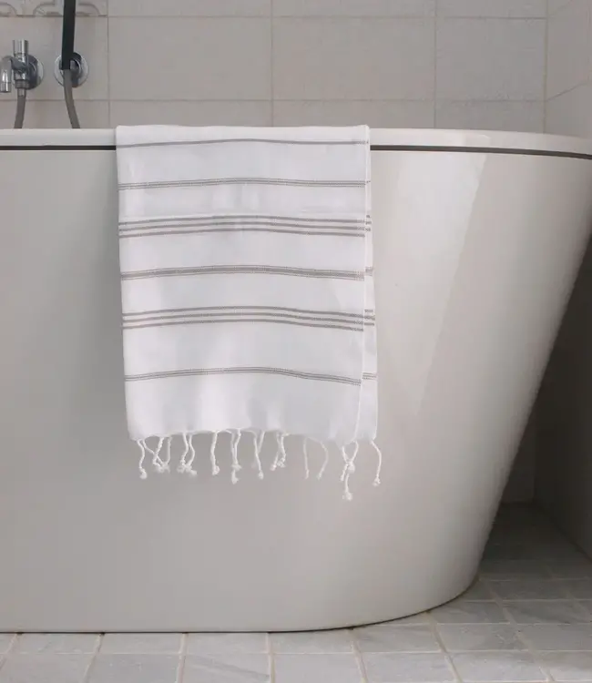 hamam handdoek grijsbeige 100x50cm