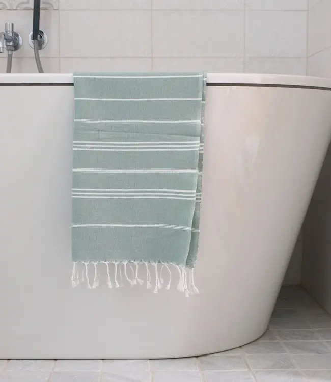 hamam handdoek grijsgroen 100x50cm
