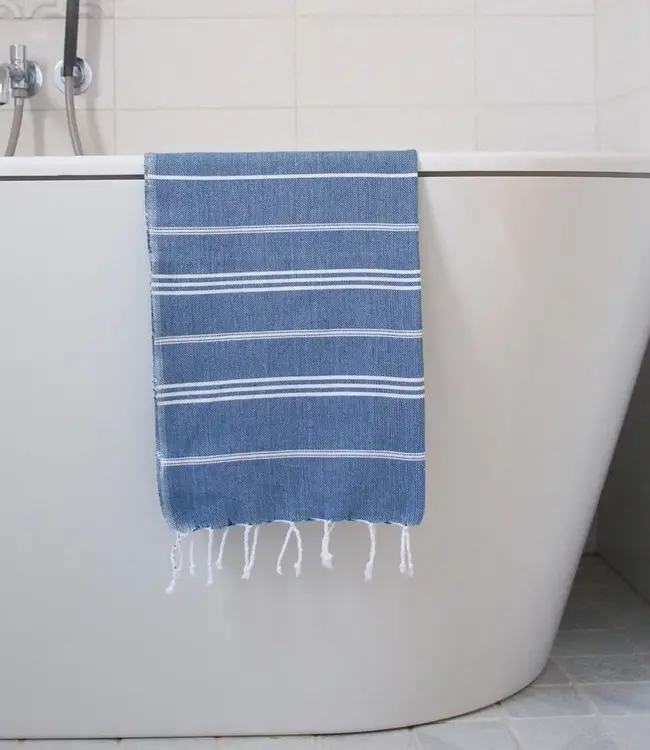 hamam handdoek marineblauw 100x50cm