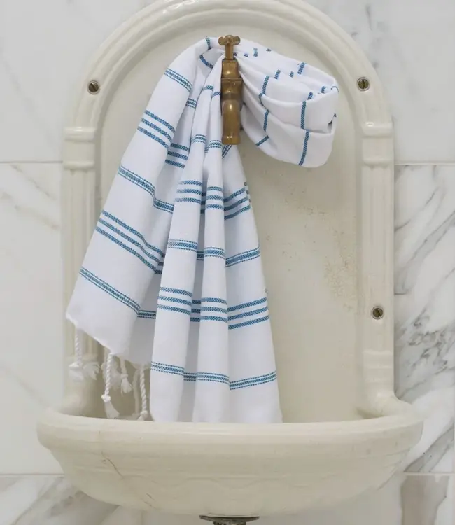 hamam handdoek oceaanblauw 100x50cm