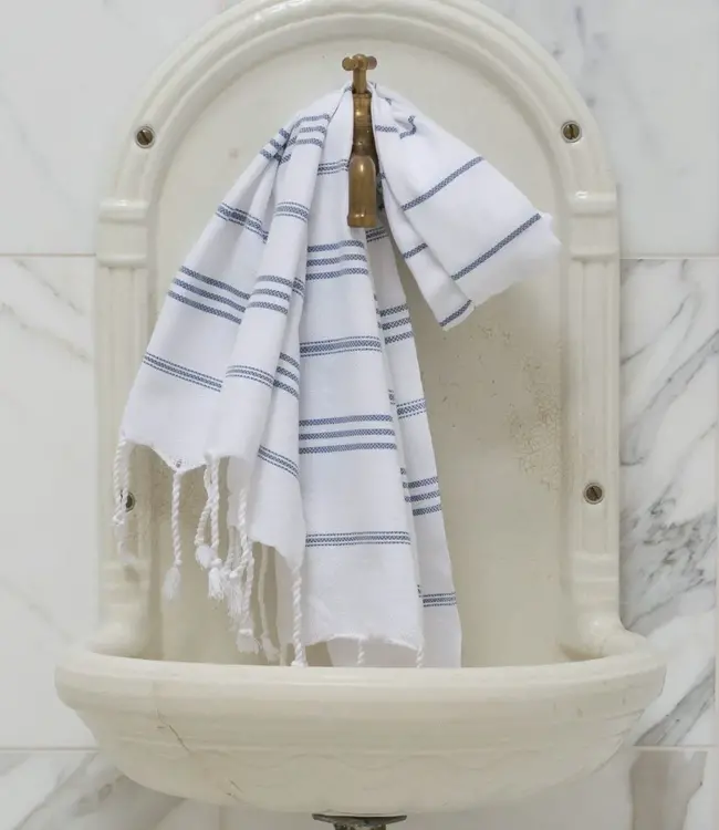 hamam handdoek staalblauw 100x50cm