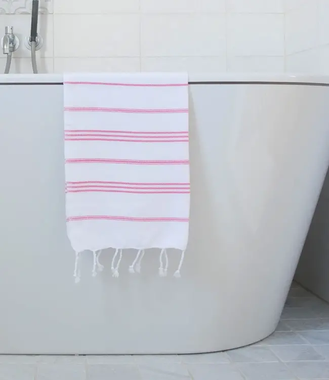 hamam handdoek zuurstokroze 100x50cm