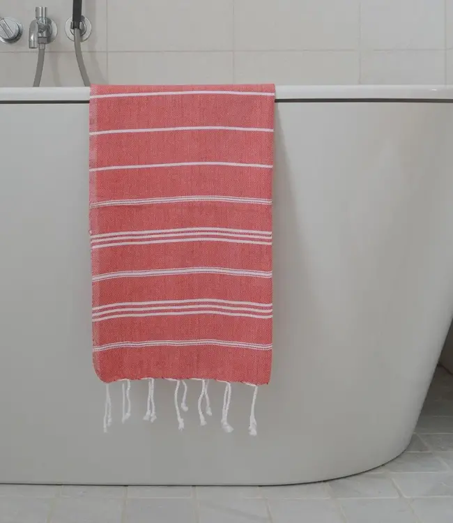 hamam handdoek steenrood 100x50cm